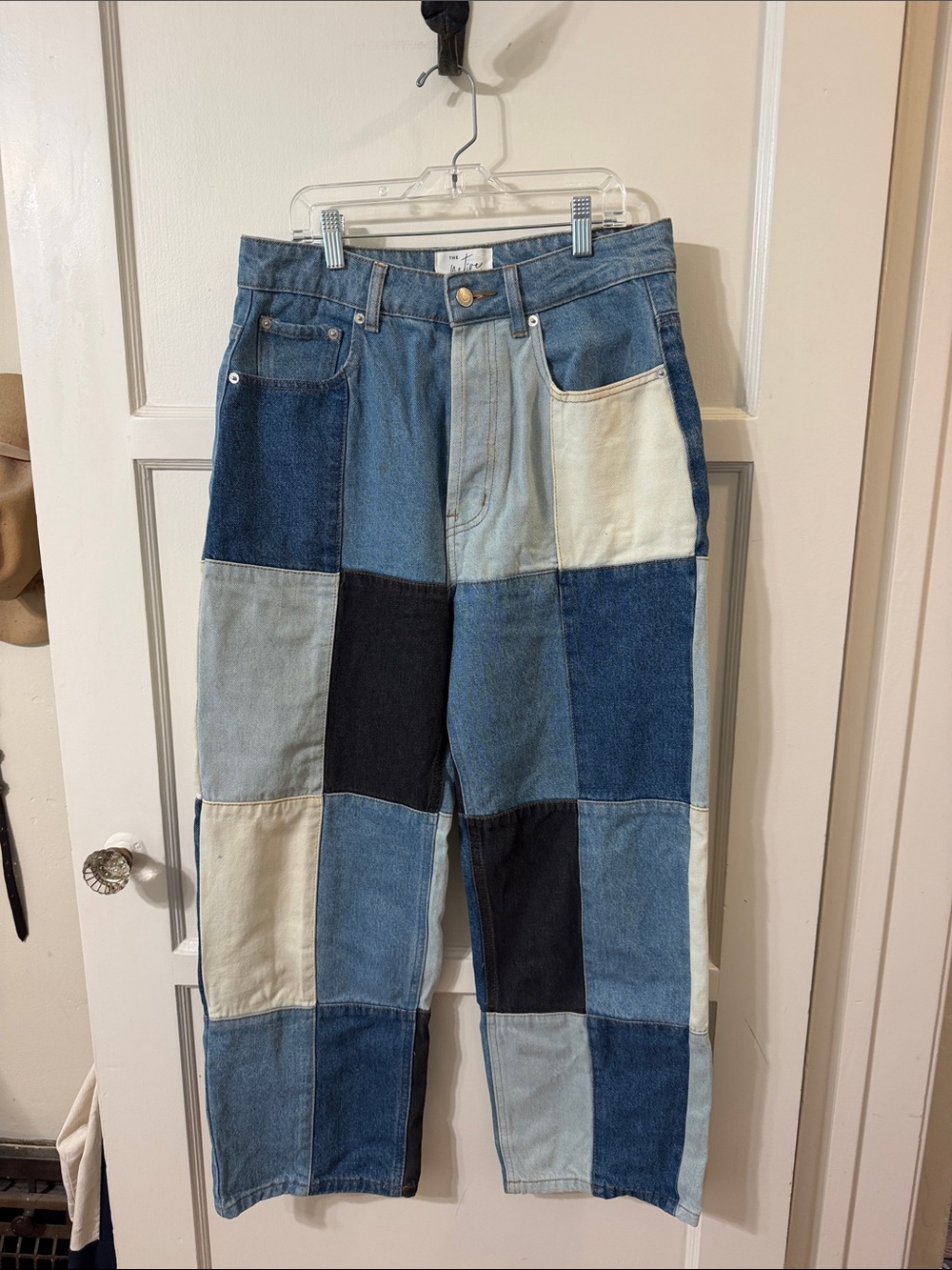 Patchwork Blue & Cream Men’s Jeans